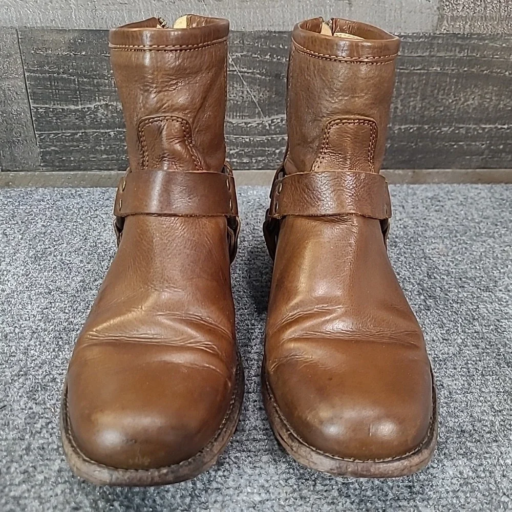 FRYE Phillip Harness Short Boots Women's‎ Size 7 B - Brown
